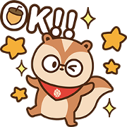 Pcone × A-SONG The Squirrel 16 Stickers Pcone × A-SONG The Squirrel 16 Stickers Sticker for LINE & WhatsApp | ZIP: GIF & PNG