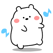 Plo: Chubby White Bear Plo: Chubby White Bear Sticker for LINE & WhatsApp | ZIP: GIF & PNG