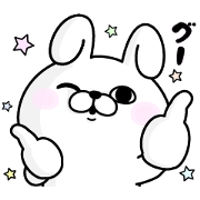 Rabbit 100% × d magazine Rabbit100% × d magazine Sticker for LINE & WhatsApp | ZIP: GIF & PNG