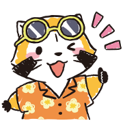 Rascal's Summer Vacation Sticker for LINE & WhatsApp | ZIP: GIF & PNG