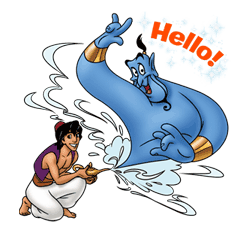 castillo Una vez más Comenzar Aladdin Sticker for LINE, WhatsApp, Telegram — Android, iPhone iOS