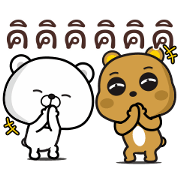 Bears: Happy Moves Bears: Happy Moves Sticker for LINE & WhatsApp | ZIP: GIF & PNG