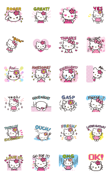 Romantic Hello Kitty – LINE stickers