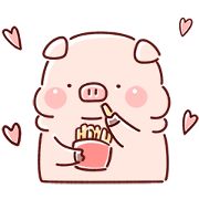 Lazynfatty: Foodie Little Piggy Lazynfatty: Foodie Little Piggy Sticker for LINE & WhatsApp | ZIP: GIF & PNG