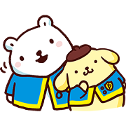 Pompompurin × Bac Bac's Diary: Cheer Up! Sticker for LINE & WhatsApp | ZIP: GIF & PNG