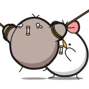 Black and White Chicken: Minds in Sync Sticker for LINE & WhatsApp | ZIP: GIF & PNG