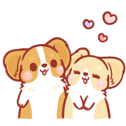 Corgi KaKa: Sweet Couple Daily Life Corgi KaKa: Sweet Couple Daily Life Sticker for LINE & WhatsApp | ZIP: GIF & PNG