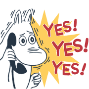 Moomin Intense Stickers Moomin Intense Stickers Sticker for LINE & WhatsApp | ZIP: GIF & PNG