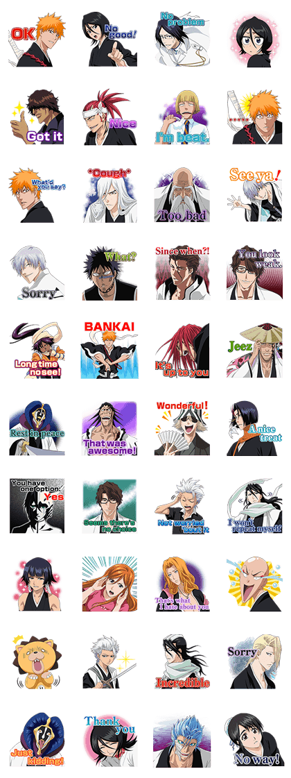 BLEACH Sticker for LINE, WhatsApp, Telegram — Android, iPhone iOS BLEACH Sticker for LINE, WhatsApp, Telegram — Android, iPhone iOS