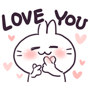 Bosstwo - Cute Rabbits Love You! Sticker for LINE & WhatsApp | ZIP: GIF & PNG
