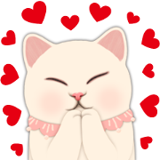 Choo Choo Cat's Heartbeats Choo Choo Cat's Heartbeats Sticker for LINE & WhatsApp | ZIP: GIF & PNG