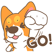 Corgi Pon Pon - Fancy Part Corgi Pon Pon - Fancy Part Sticker for LINE & WhatsApp | ZIP: GIF & PNG