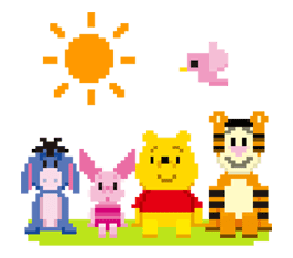 Disney 8bit Disney 8bit Sticker for LINE & WhatsApp | ZIP: GIF & PNG