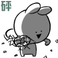 Extremely Rabbit Overreaction Stickers Sticker for LINE & WhatsApp | ZIP: GIF & PNG
