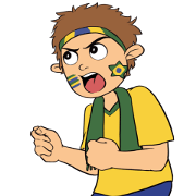 Favorite Team: Brazil Favorite Team: Brazil Sticker for LINE & WhatsApp | ZIP: GIF & PNG