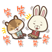 KAMI USAGI ROPÉ Voiced Mini Characters Sticker for LINE & WhatsApp | ZIP: GIF & PNG