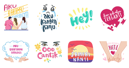Kahitna: Cerita Cinta Music Stickers Line Sticker GIF & PNG Pack: Animated & Transparent No Background | WhatsApp Sticker