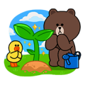 LINE Brown Farm Sticker for LINE & WhatsApp | ZIP: GIF & PNG