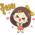 LINE TODAY Cutie Lady Sticker for LINE & WhatsApp | ZIP: GIF & PNG