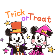 Mickey And Friends Halloween Sketch Sticker For Line Whatsapp Telegram Android Iphone Ios