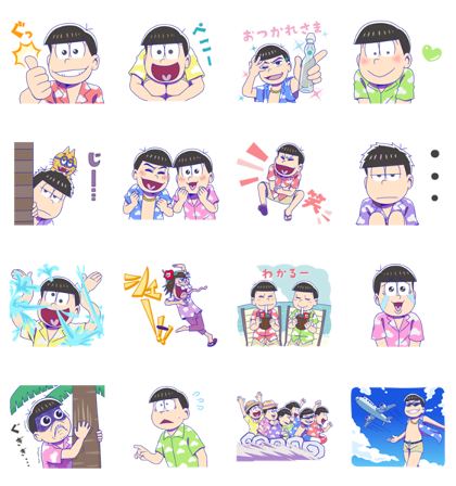 Mr. Osomatsu × LINE TRAVEL jp Line Sticker GIF & PNG Pack: Animated & Transparent No Background | WhatsApp Sticker