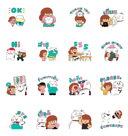 Peep-Chan × Mamuang: Sparkling Love Line Sticker GIF & PNG Pack: Animated & Transparent No Background | WhatsApp Sticker