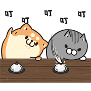Plump Dog & Plump Cat Animated Stickers Sticker for LINE & WhatsApp | ZIP: GIF & PNG
