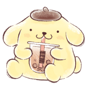 Pompompurin (Watercolor Style) Sticker for LINE & WhatsApp | ZIP: GIF & PNG