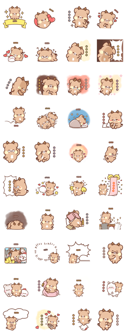 Sweet House Fawn Custom Stickers Line Sticker GIF & PNG Pack: Animated & Transparent No Background | WhatsApp Sticker