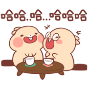 Tuto the Unlucky Beaver Sticker for LINE & WhatsApp | ZIP: GIF & PNG