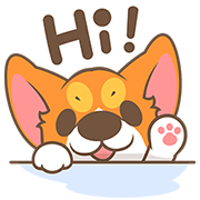 Corgi Pon Pon Corgi Pon Pon Sticker for LINE & WhatsApp | ZIP: GIF & PNG