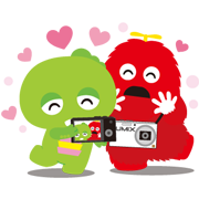 Gachapin & Mukku X Lumix Sticker for LINE & WhatsApp | ZIP: GIF & PNG