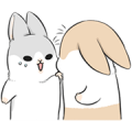 Kawaii Machiko Rabbit Sticker for LINE & WhatsApp | ZIP: GIF & PNG