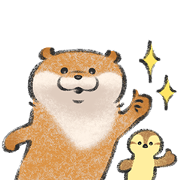 LINE NEWS × Cute lie otter LINE NEWS × Cute lie otter Sticker for LINE & WhatsApp | ZIP: GIF & PNG