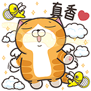Lan Lan Cat: Big Stickers Part 1 Sticker for LINE & WhatsApp | ZIP: GIF & PNG