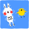 Lazy Rabbit & Mr.Chu: Summer Edition Sticker for LINE & WhatsApp | ZIP: GIF & PNG