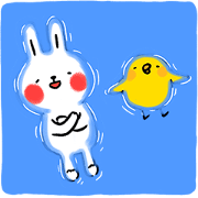 Lazy Rabbit & Mr.Chu: Summer Edition Sticker for LINE & WhatsApp | ZIP: GIF & PNG