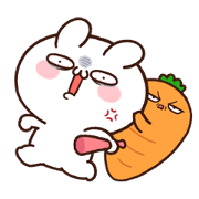 Moose the Rabbit: Emotional Life Sticker for LINE & WhatsApp | ZIP: GIF & PNG