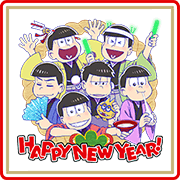 Mr. Osomatsu's New Year's Gift Stickers Mr.Osomatsu's New Year's Gift Stickers Sticker for LINE & WhatsApp | ZIP: GIF & PNG