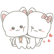 Njun & Njel: Cat Couple Sticker for LINE & WhatsApp | ZIP: GIF & PNG