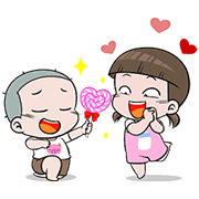 NomYen & HuaKrien Love Story NomYen & HuaKrien Love Story Sticker for LINE & WhatsApp | ZIP: GIF & PNG