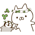 Penguin and Cat Days (Springtime Fun) Sticker for LINE & WhatsApp | ZIP: GIF & PNG