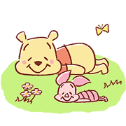 Pooh and Piglet (Lovely) Sticker for LINE & WhatsApp | ZIP: GIF & PNG