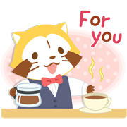Rascal's Tea Time Stickers Rascal's Tea Time Stickers Sticker for LINE & WhatsApp | ZIP: GIF & PNG