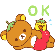Rilakkuma: Strawberry Sweetness Rilakkuma: Strawberry Sweetness Sticker for LINE & WhatsApp | ZIP: GIF & PNG