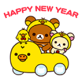 Rilakkuma Winter Holiday Pop-Ups Sticker for LINE & WhatsApp | ZIP: GIF & PNG