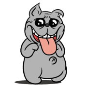 SPIKE THE BULLDOG Sticker for LINE & WhatsApp | ZIP: GIF & PNG