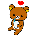 「CALPIS WATER」 Rilakkuma Stickers Sticker for LINE & WhatsApp | ZIP: GIF & PNG