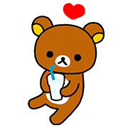 「CALPIS WATER」 Rilakkuma Stickers Sticker for LINE & WhatsApp | ZIP: GIF & PNG