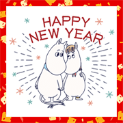 Animated Moomin New Year's Gift Stickers Animated Moomin New Year's Gift Stickers Sticker for LINE & WhatsApp | ZIP: GIF & PNG